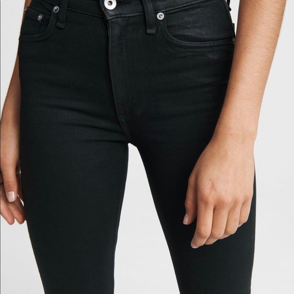 NWT Rag & Bone Nina High Rise Skinny - Black Coated